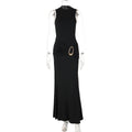 Women Clothing High Waist Twisted Sexy Backless Sheath Dress