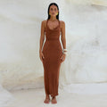 Sexy Dress Women Summer Sexy Cami Dress Backless Vacation Sheath Dress