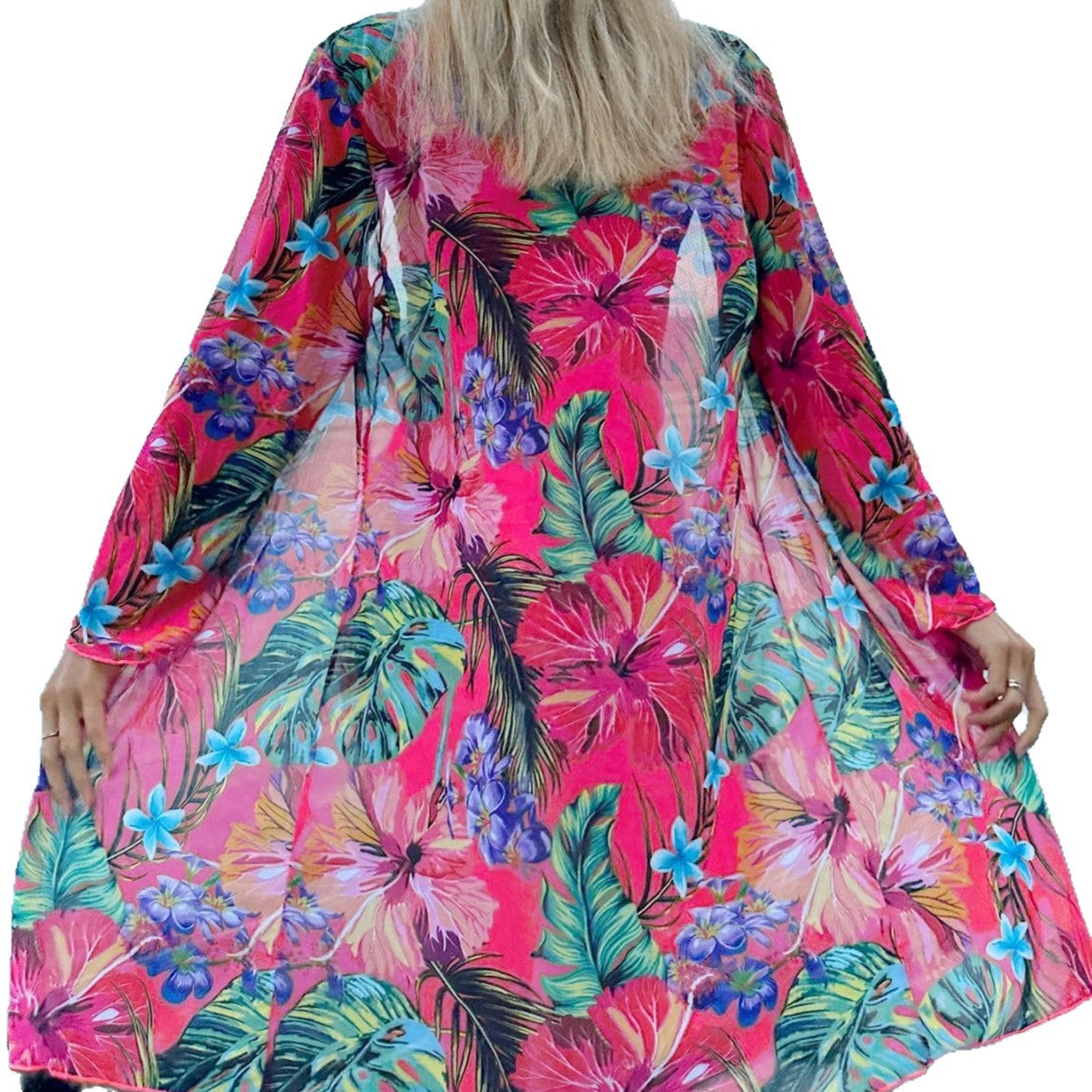 Women's Sexy Strappy Printed Three-Piece Bikini with Cover-Up Swimsuit