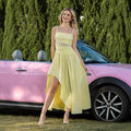 Summer Women Clothing Sexy Dress Mesh Splicing Sling Flounced Dress
