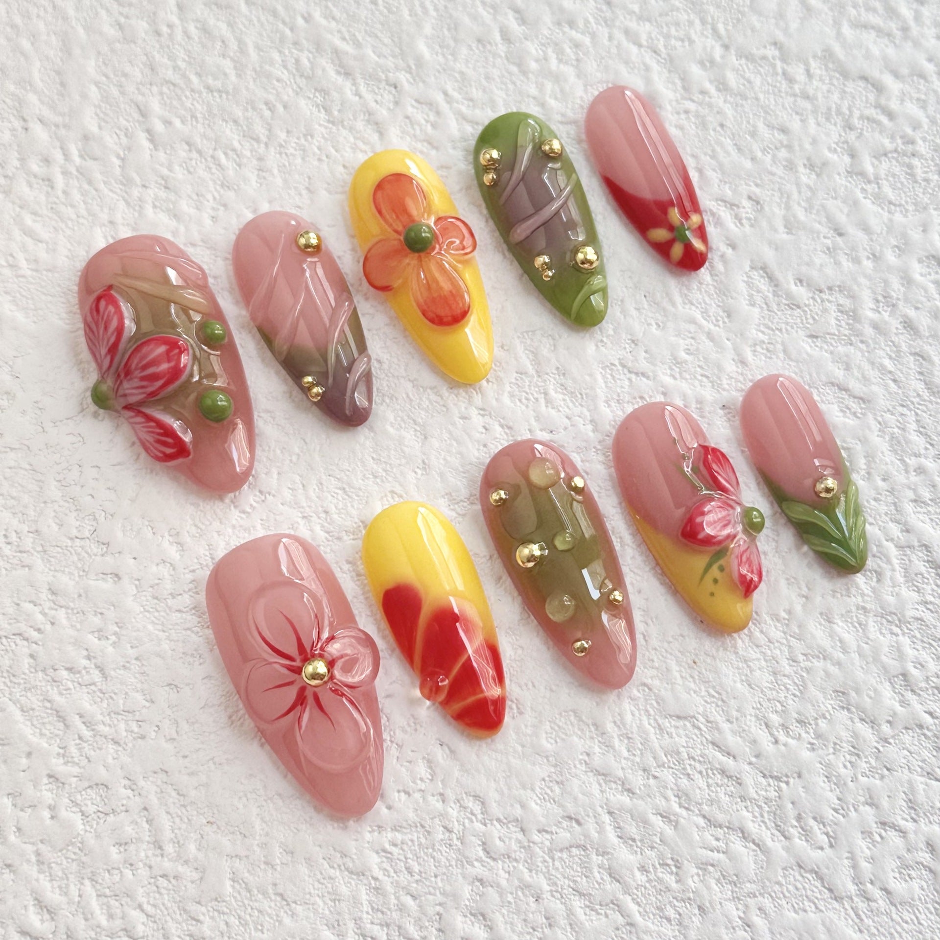 0983- Handmade press on nails fake nails removable