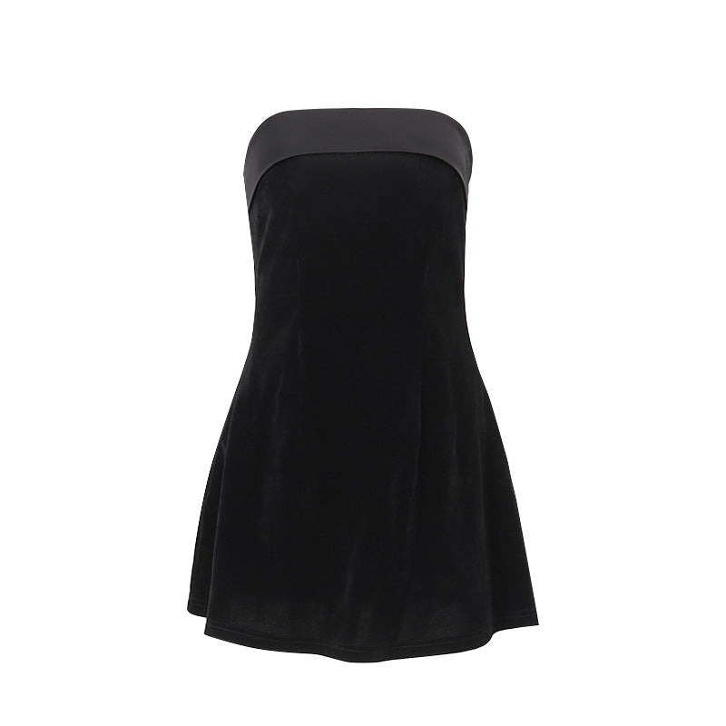 Winter Women Clothing Sexy Sexy Backless off-Neck Tube Top Dress for Women