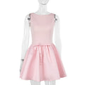 Fall Type Hip Dress Classic Sexy Slim Sleeveless Bow Dress