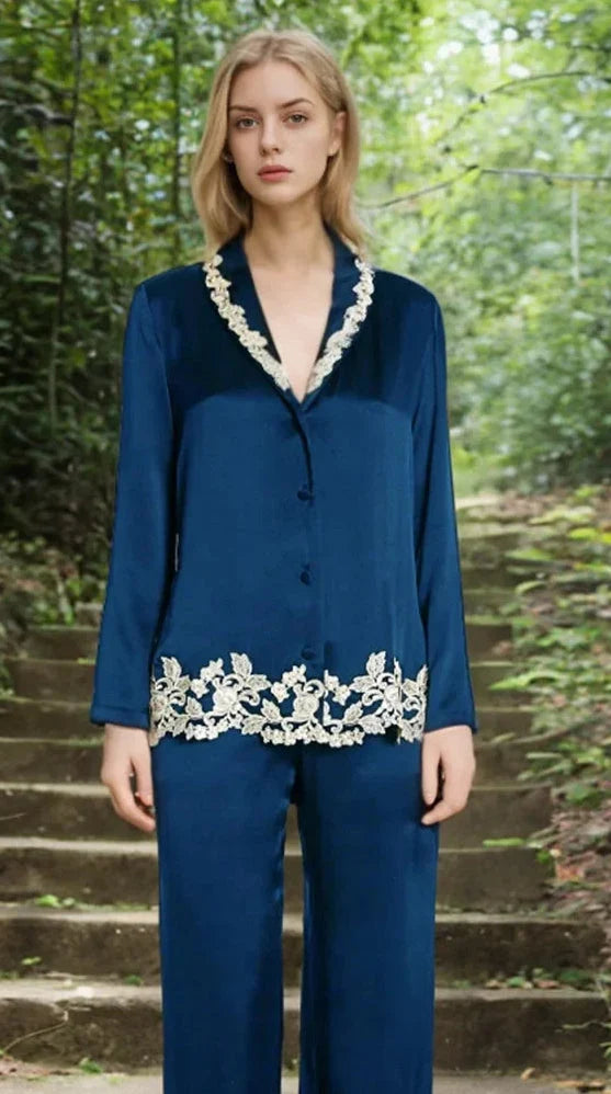 Women’s 2-Piece Mulberry Silk Pajama Set Silk Nightwear