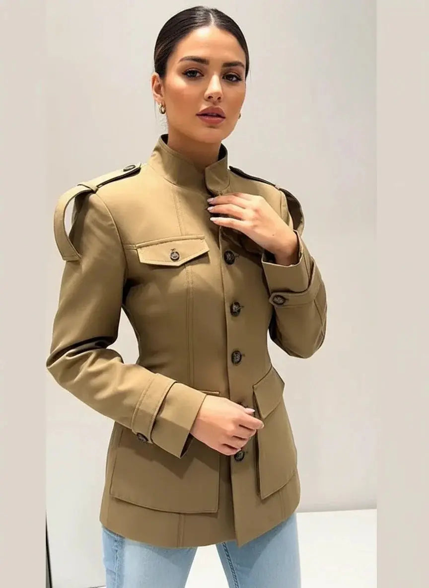 Women's Autumn Stand-Collar Jacket