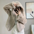 Luxurious Rabbit Fur Knit Hooded Coat
