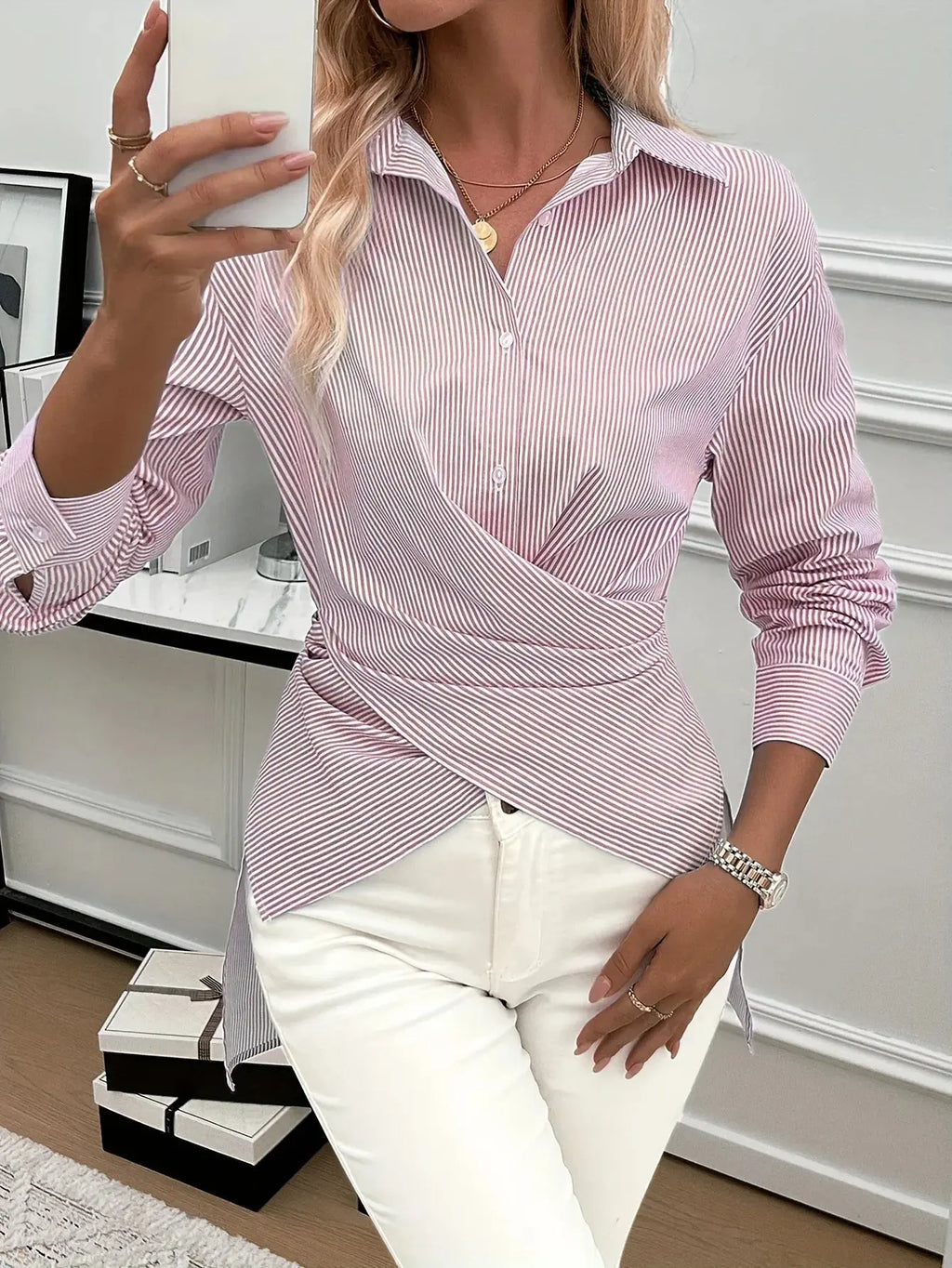 Striped Summer Shirt for Women