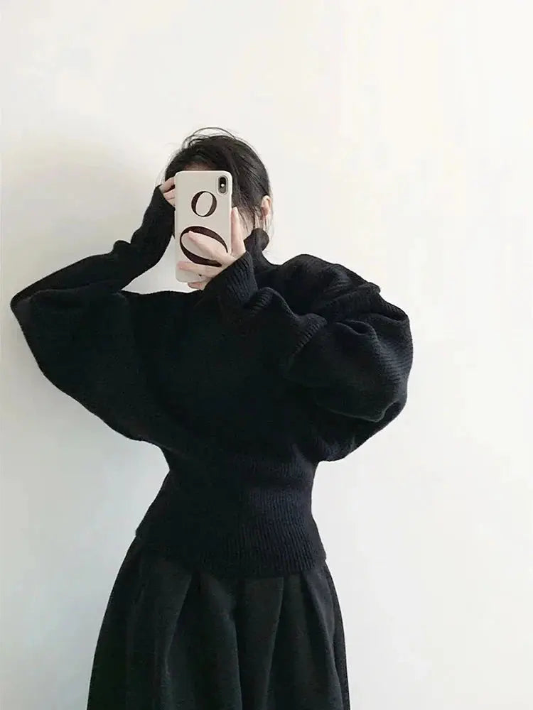 Chic Vintage Wind Turtleneck Pullover Sweater