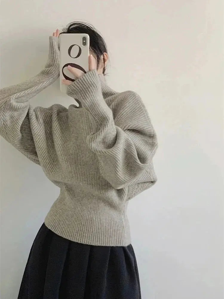 Chic Vintage Wind Turtleneck Pullover Sweater