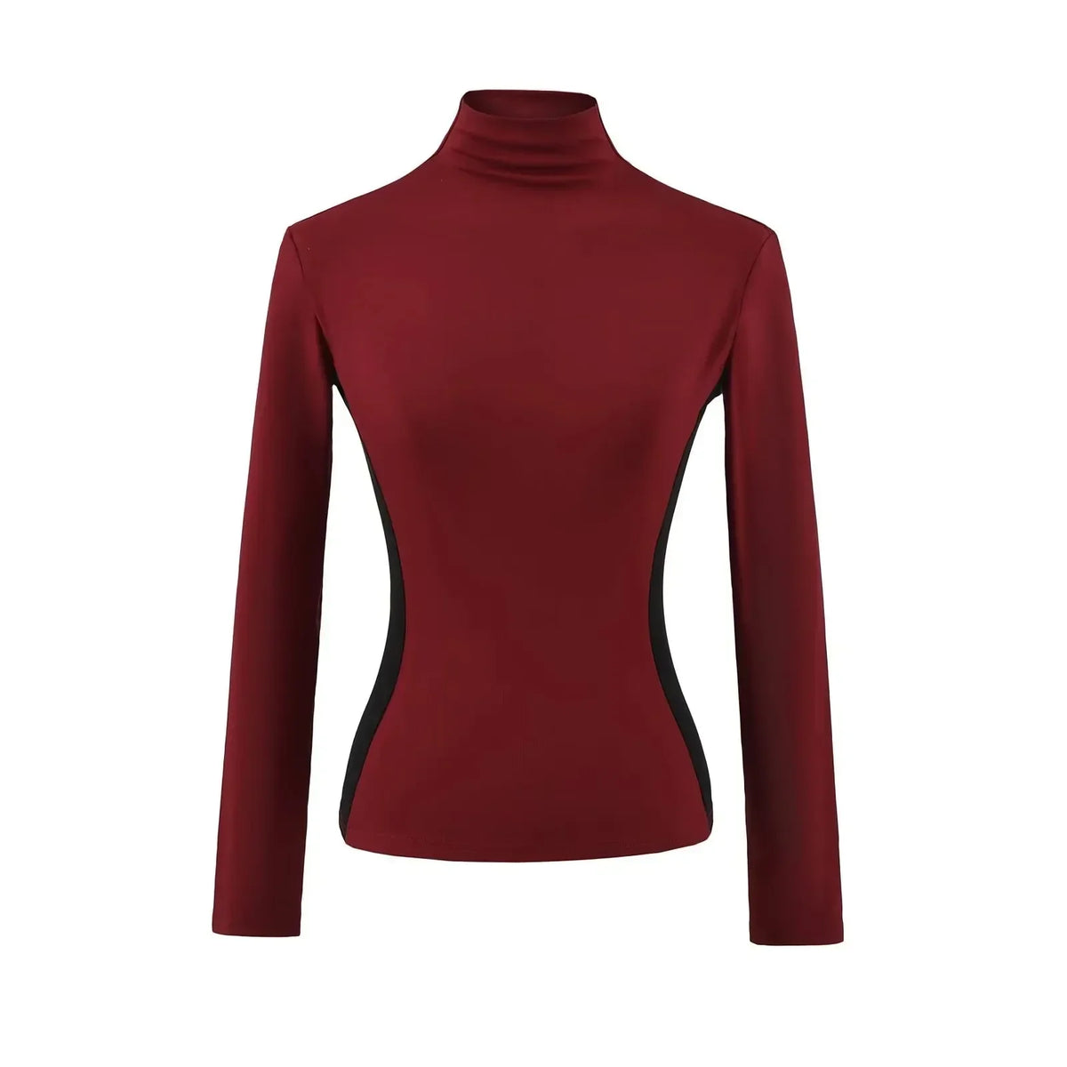 Women High Neck Slim Fit Fleece Base Layer Top