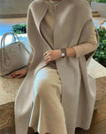 Elegant Vintage Wool Blend Batwing Coat for Women