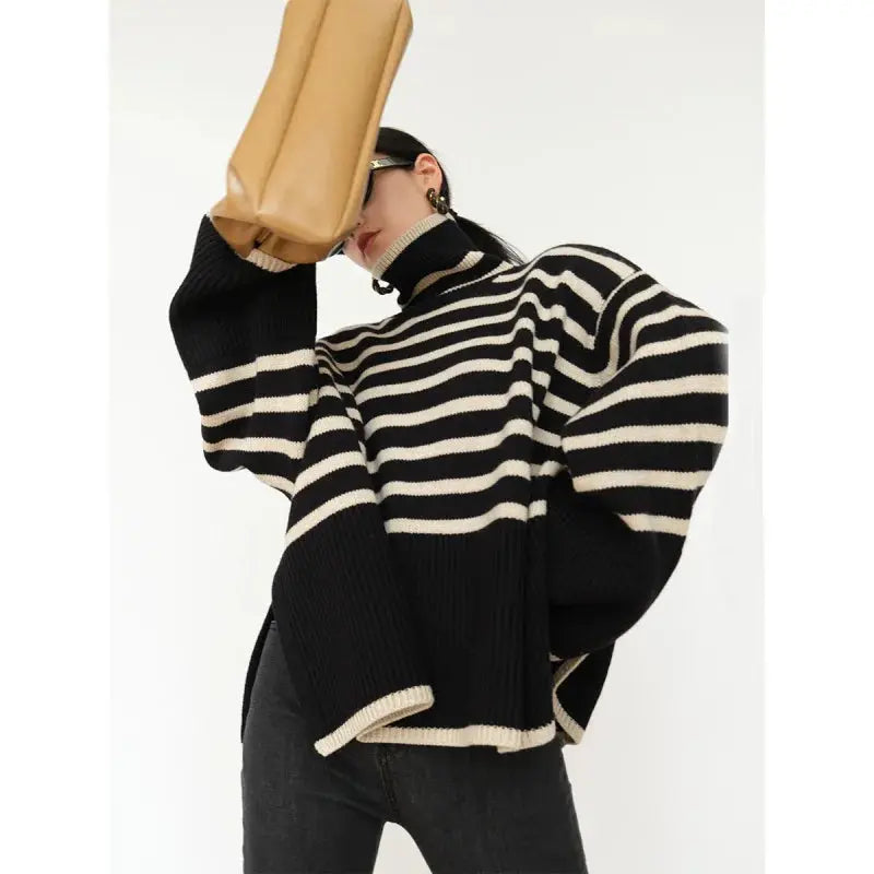 The New Striped Turtleneck Sweater for Fall & Winter