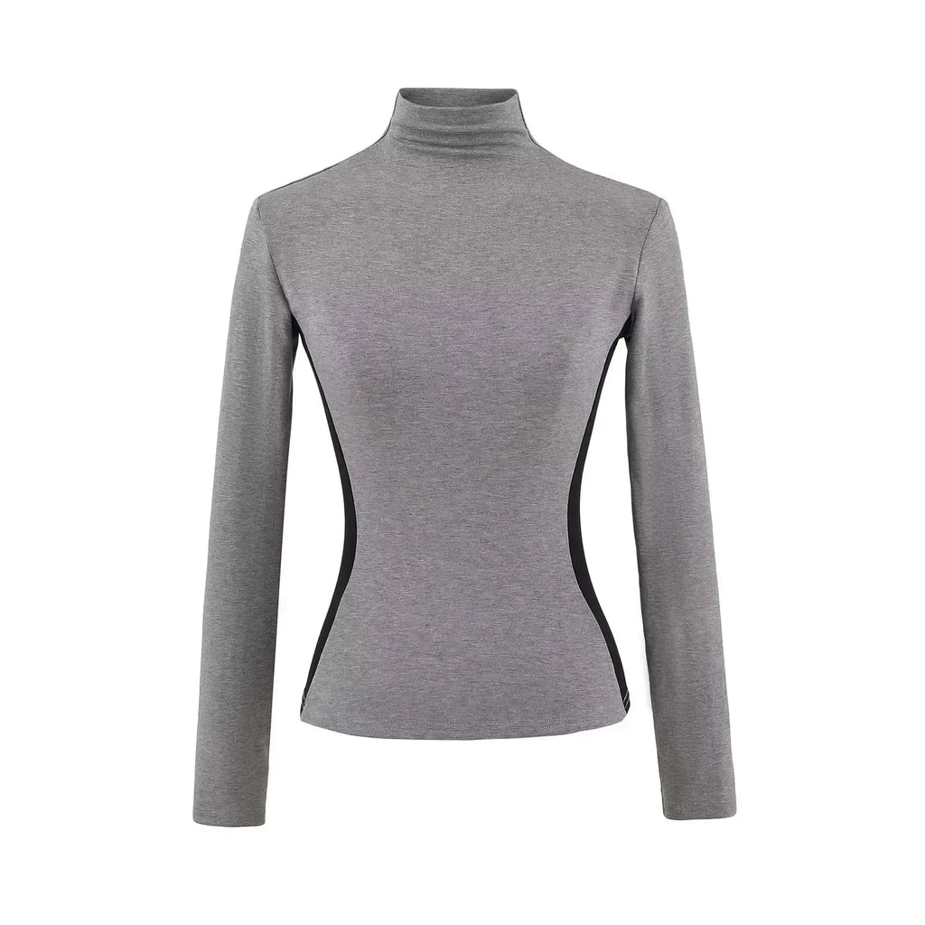 Women's High Neck Slim Fit Fleece Base Layer Top