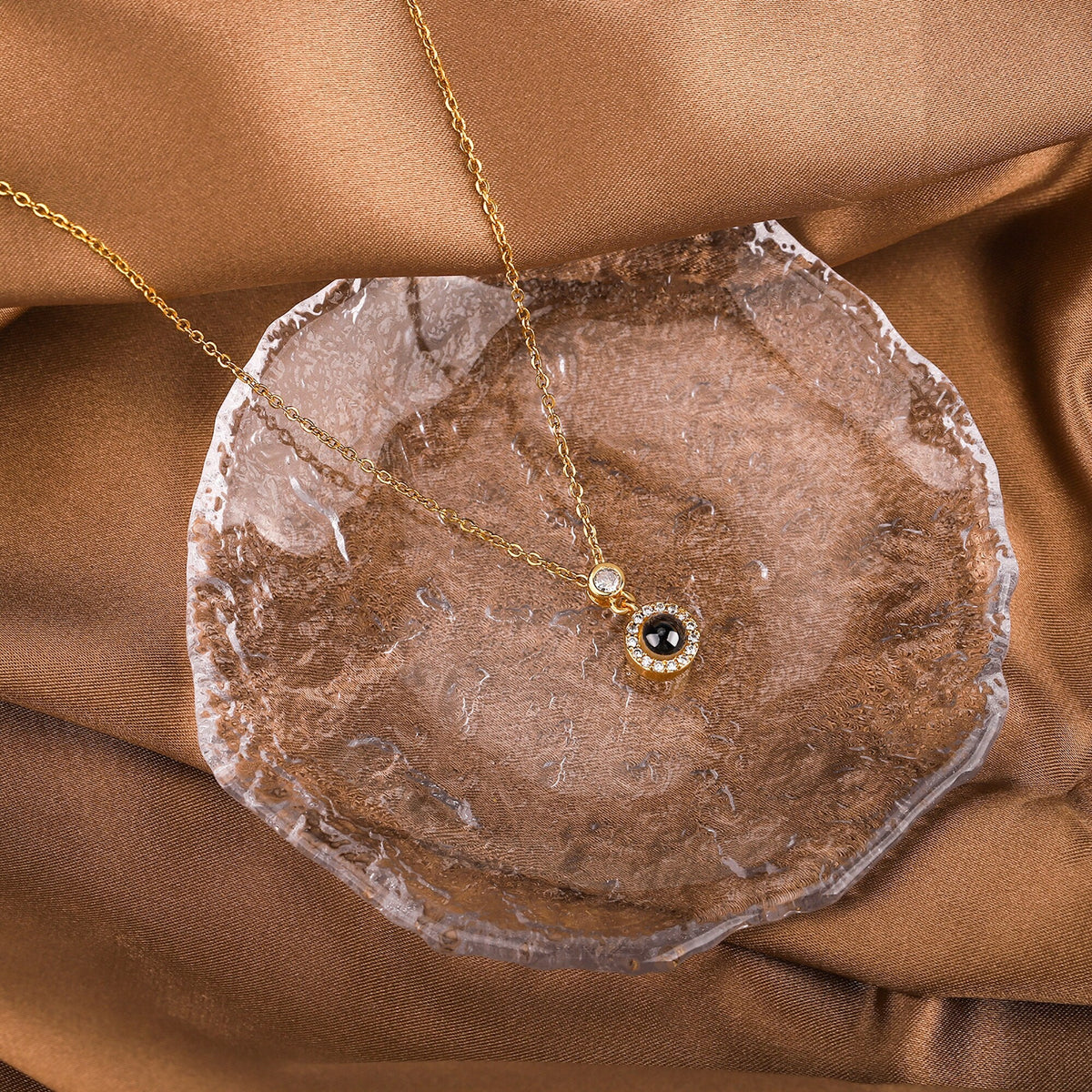 Customizable Photo Projection Necklace Couple Girlfriend Couple Jewelry