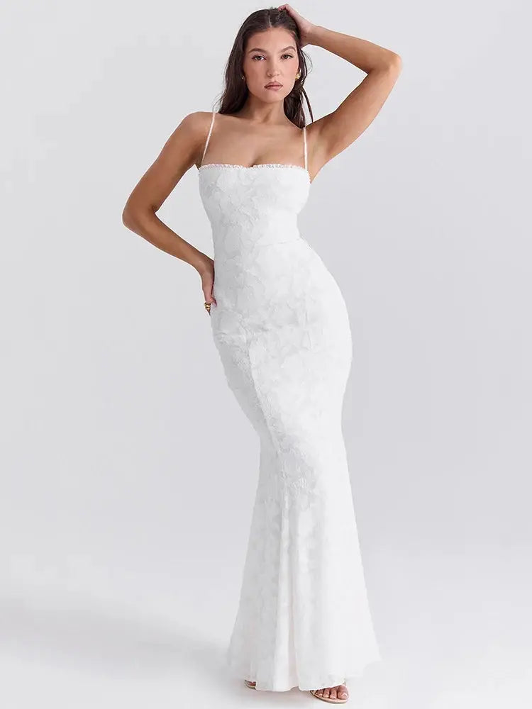 White Sleeveless with Lace-Up Back