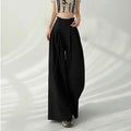 Lace-Up High-Waist Wide-Leg Trousers