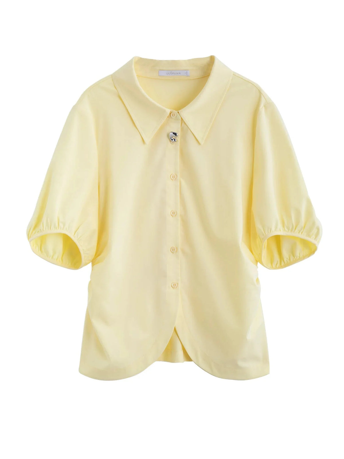 Elegant Short-Sleeve Summer Shirt Slim Fit Casual Top