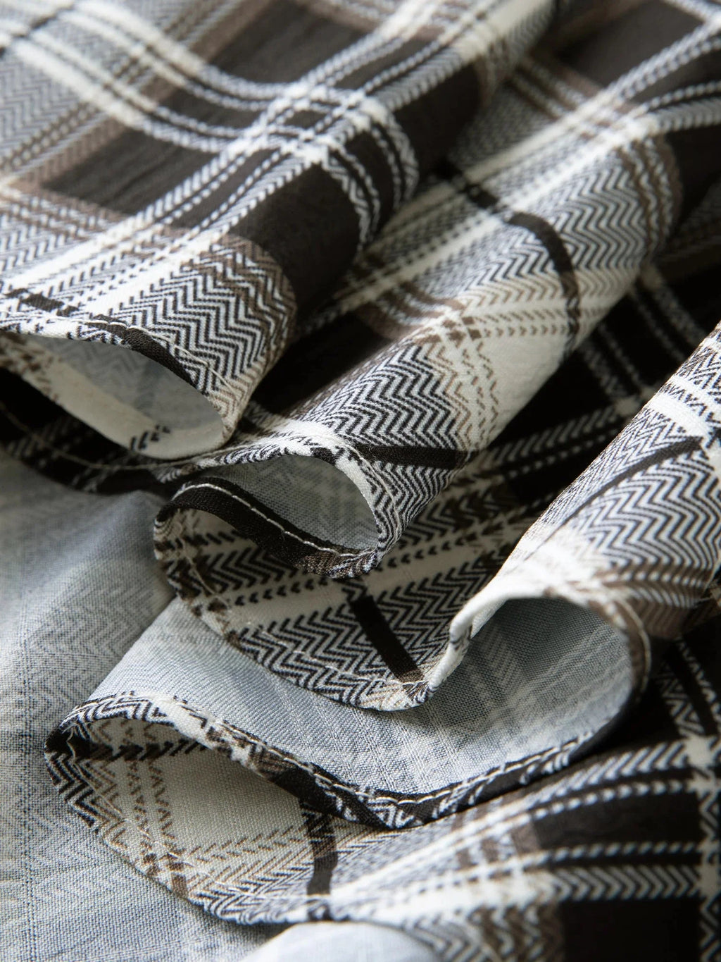 Plus Size Irregular Deconstructed Checkered A-Line Skirt