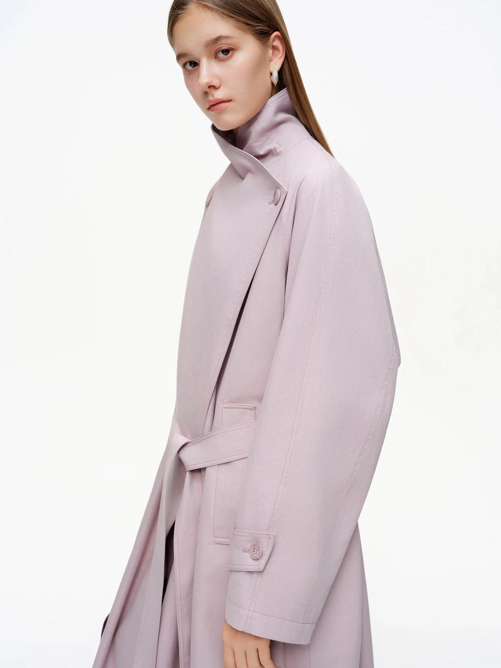 Women’s British Style Slim Fit Trench Coat Spring Outerwear