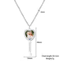 Customizable Photo Key Necklace Hip Hop Silver Color Pendant Necklace