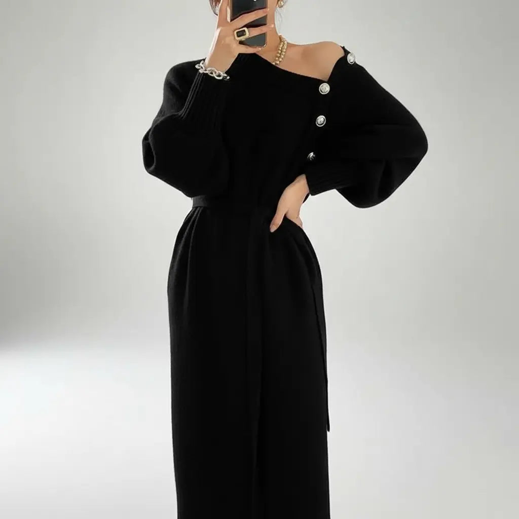 Elegant Knee-Length Autumn/Winter Knit
