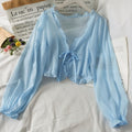 Thin Coat Casual Lace Bow Summer Sun Protection Female Cardigan Shirt Clothing Tops