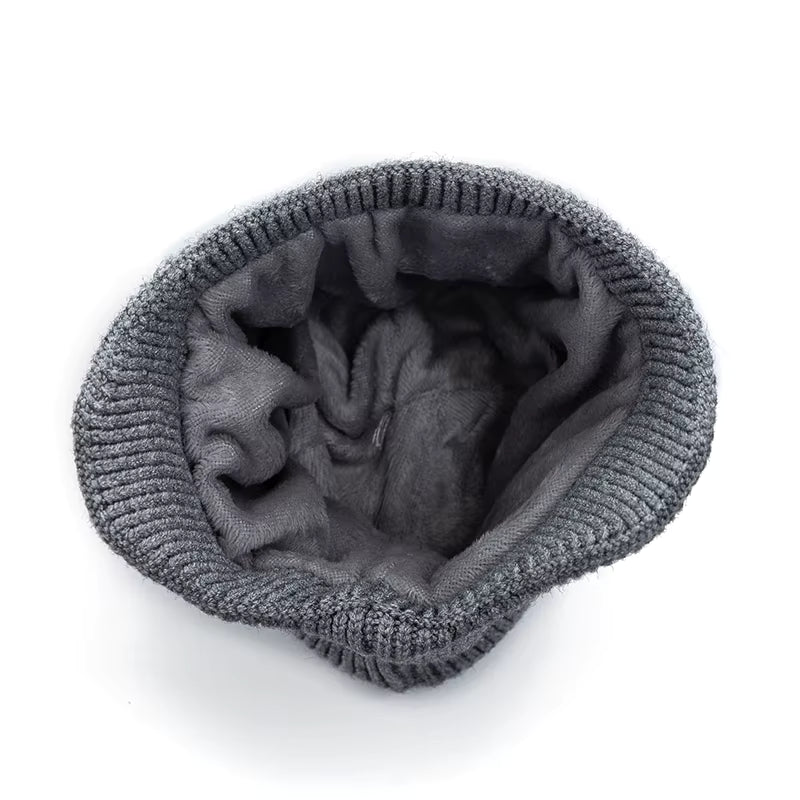 Fleece-Lined Earflap Cap – Warm Winter Outdoor Beanie