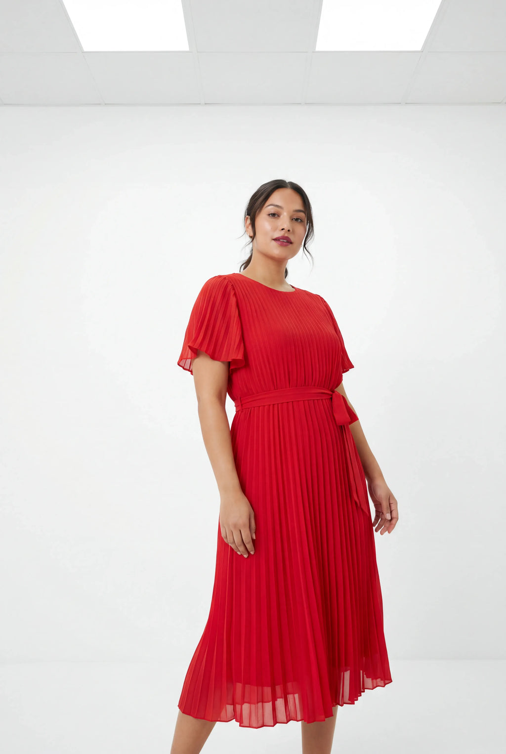 BiBi Ruffle Mesh Lace Layered Short Sleeve Top for Women