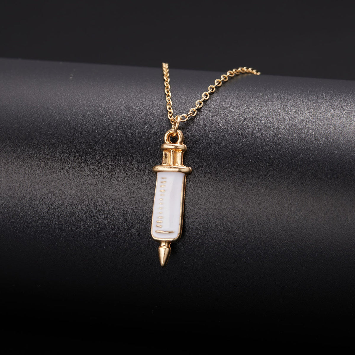 Heart Nurse Cap Doctor Necklaces Medical Equipment Stethoscope Syringe Pendant Hospital Style Jewelry