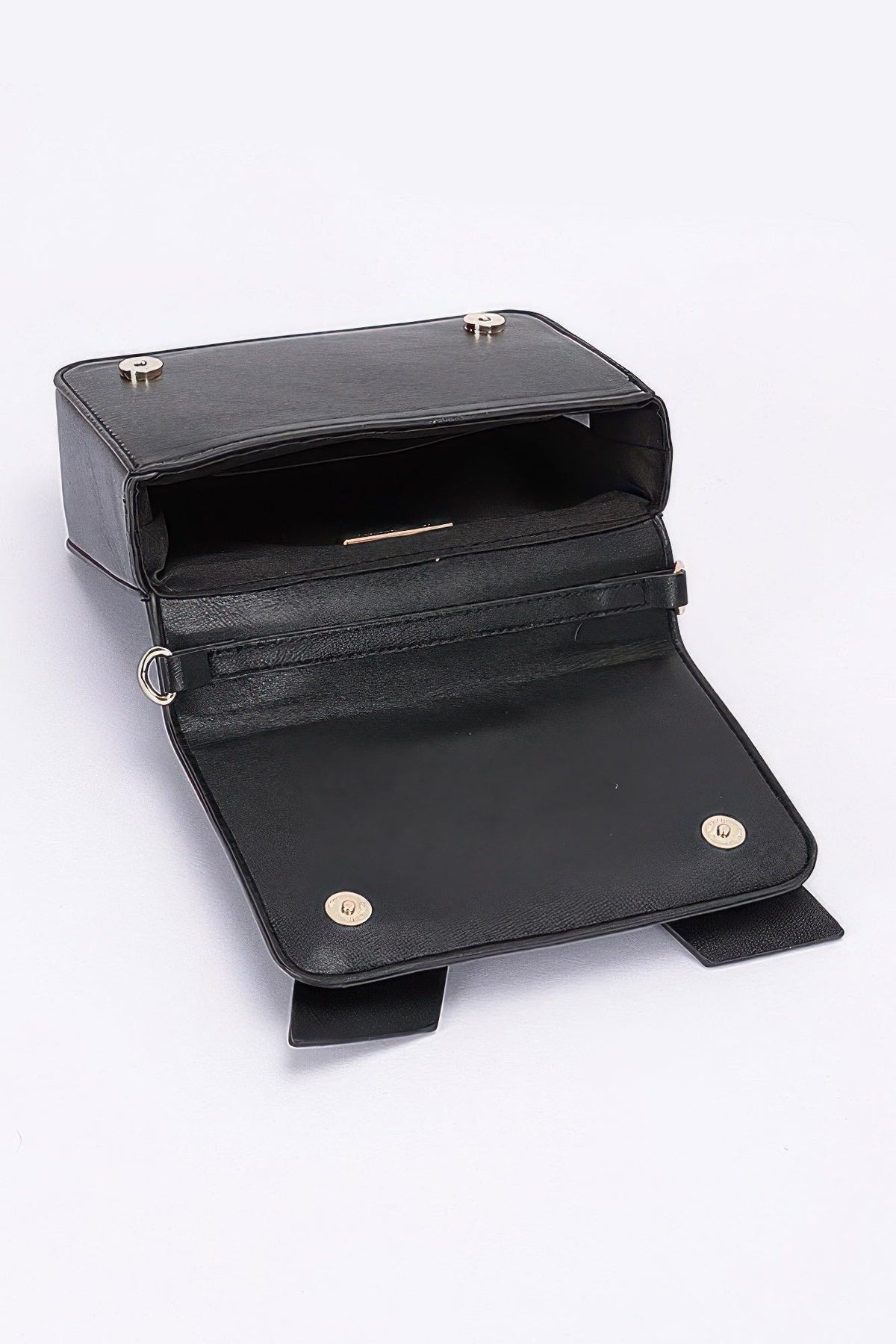 Faux Leather Ribbon Top Handle Bag