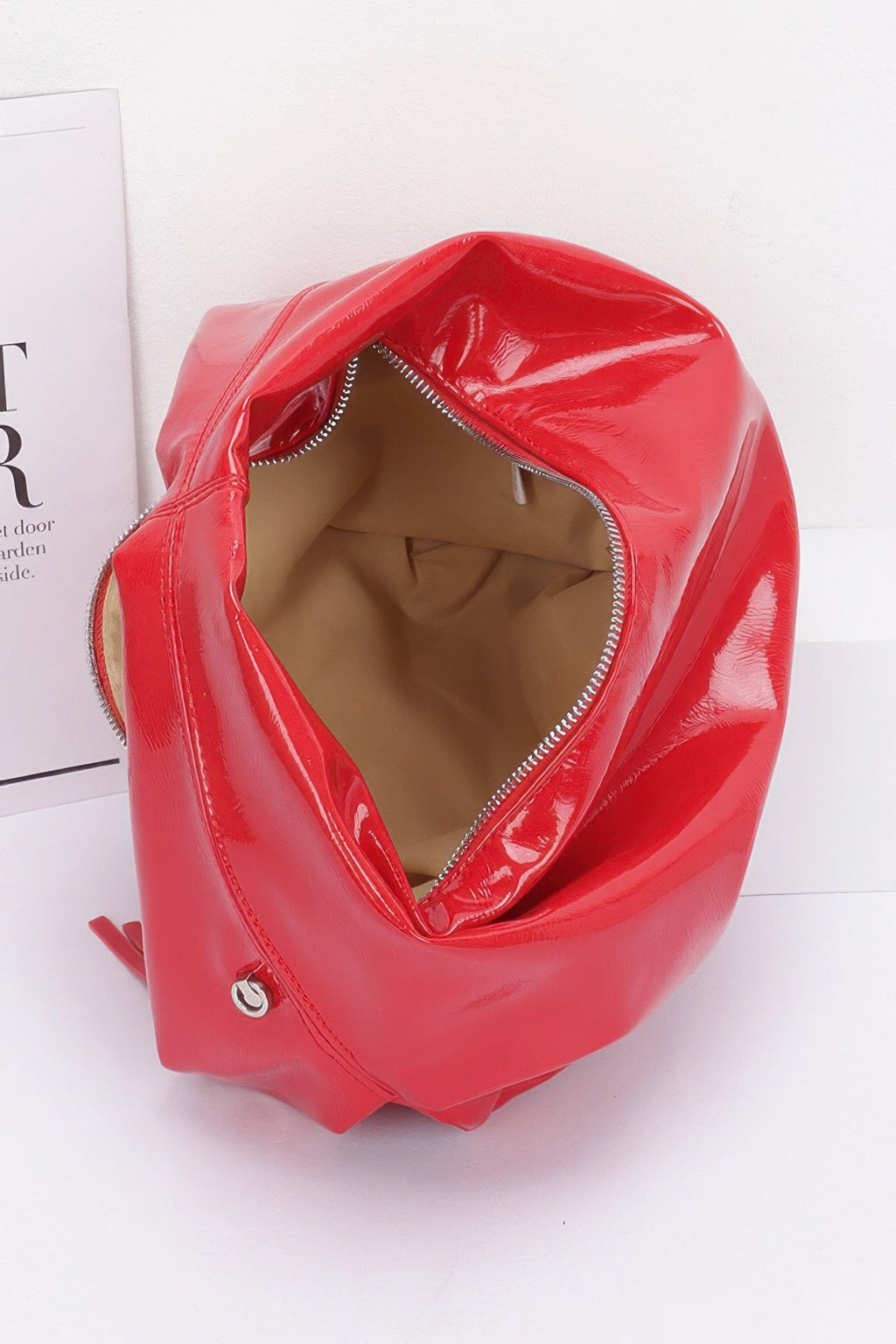Patent Leather Hobo Bag