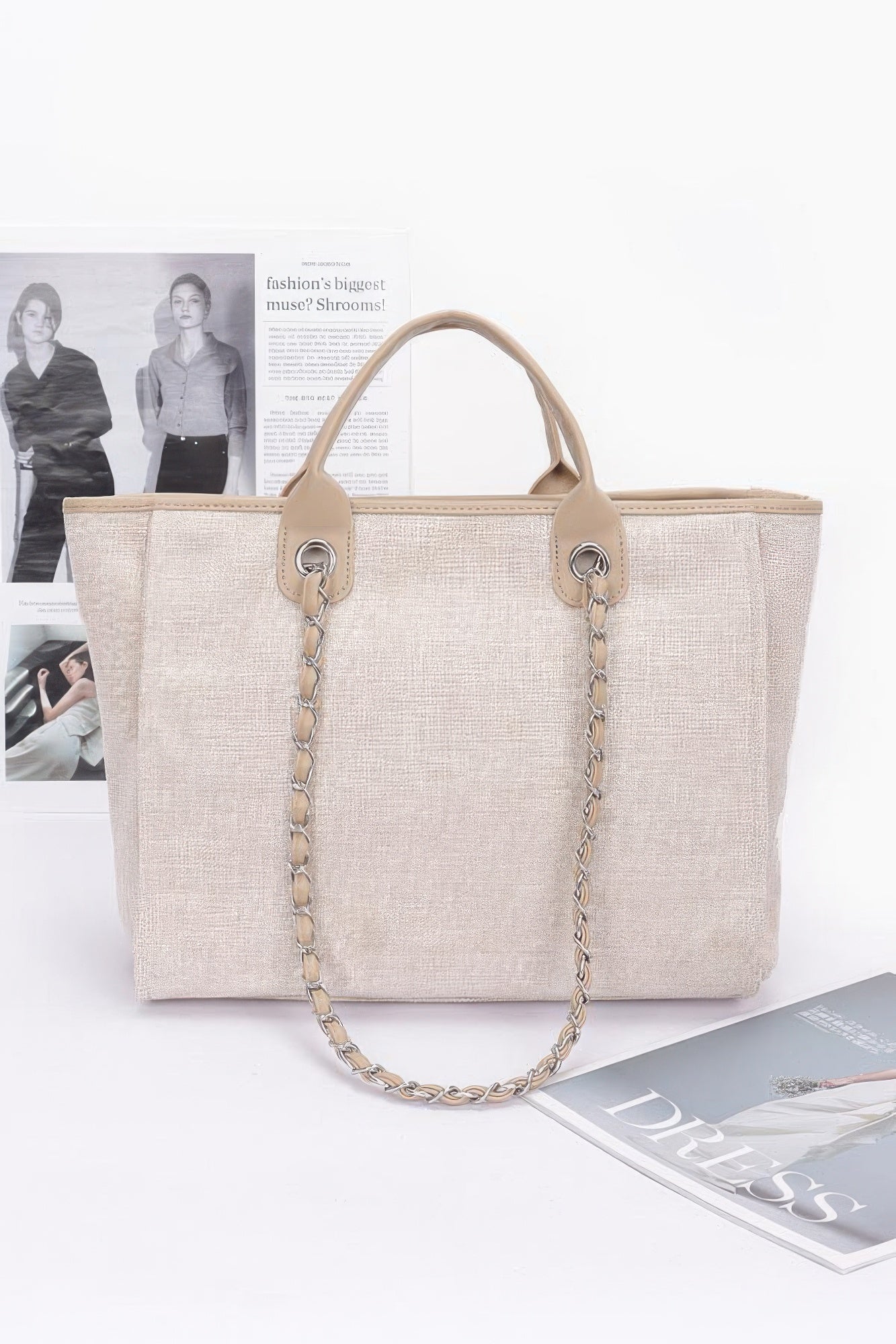 Simple Daily Shoulder Strap Tote Bag