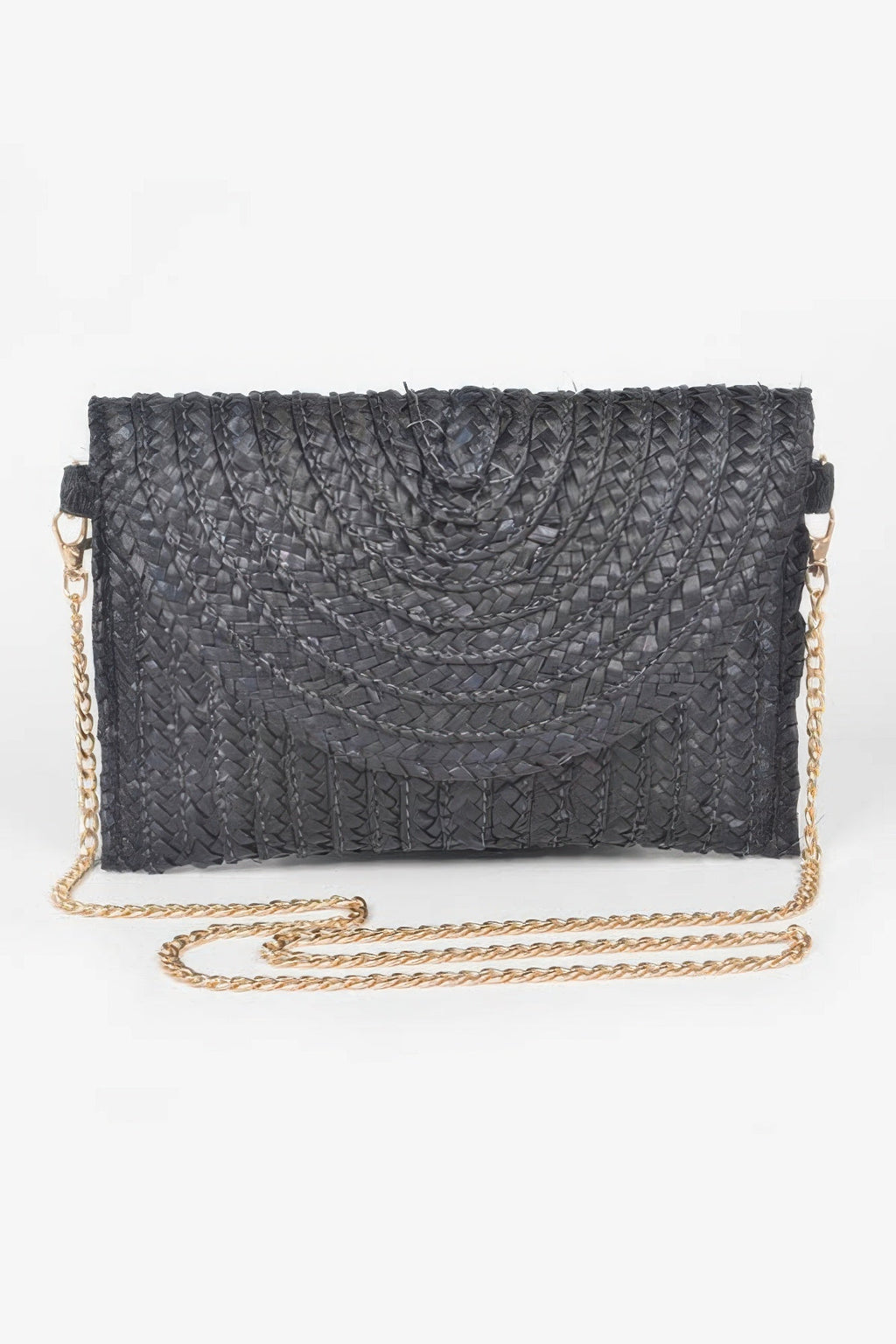Straw Pom Pom Flap Bag