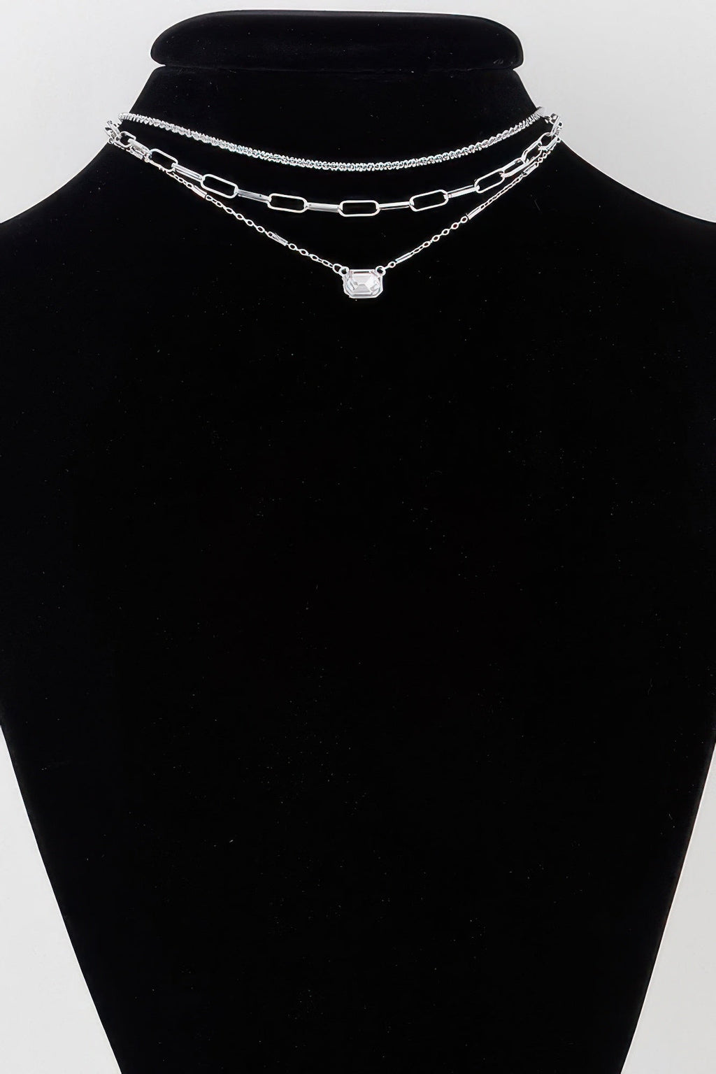Triple Jeweled Choker Necklace