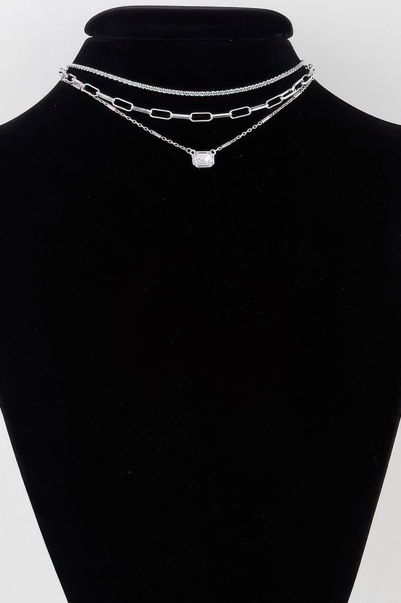 Triple Jeweled Choker Necklace