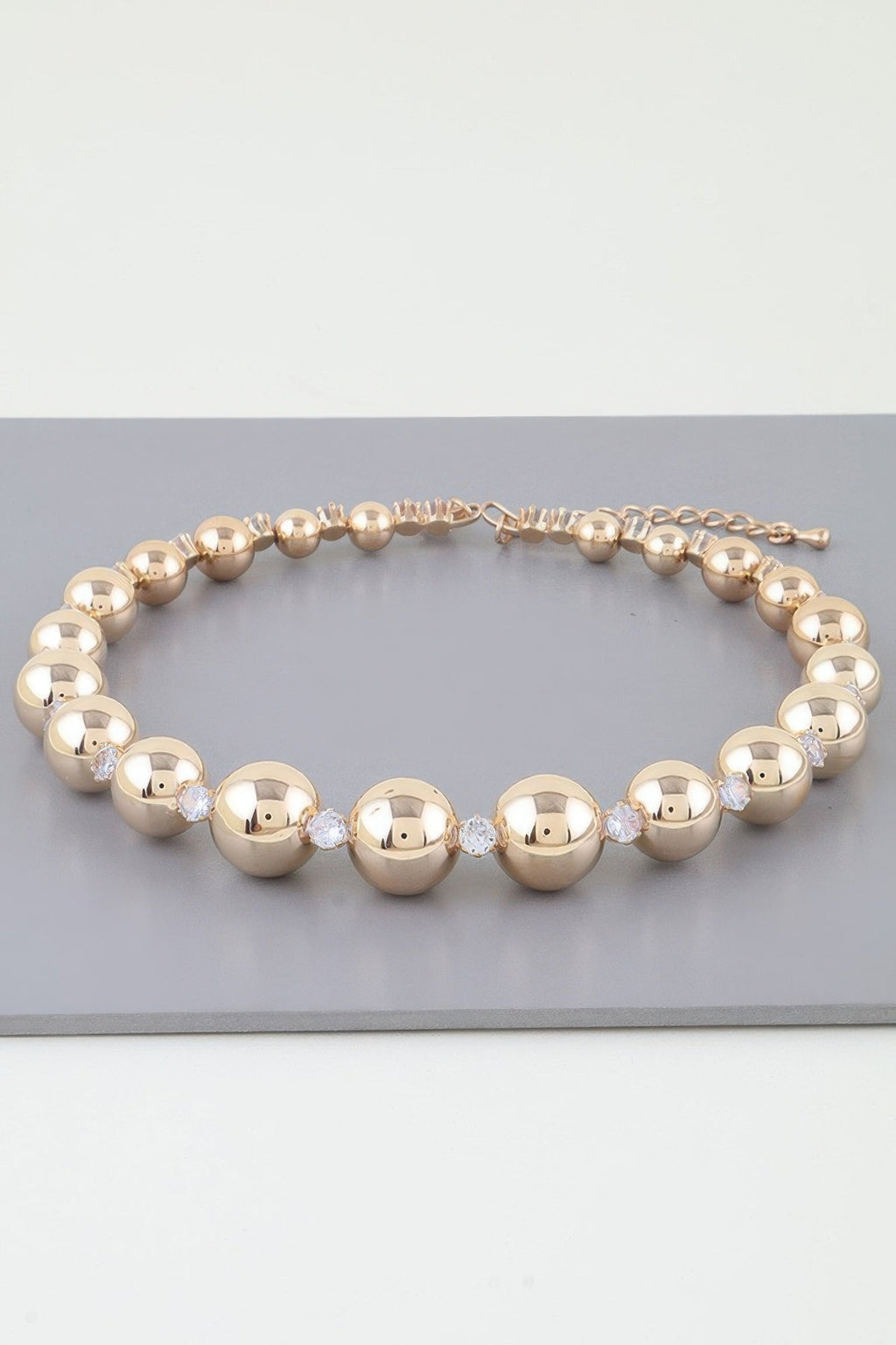 Rhinestone Beaded Choker Necklace