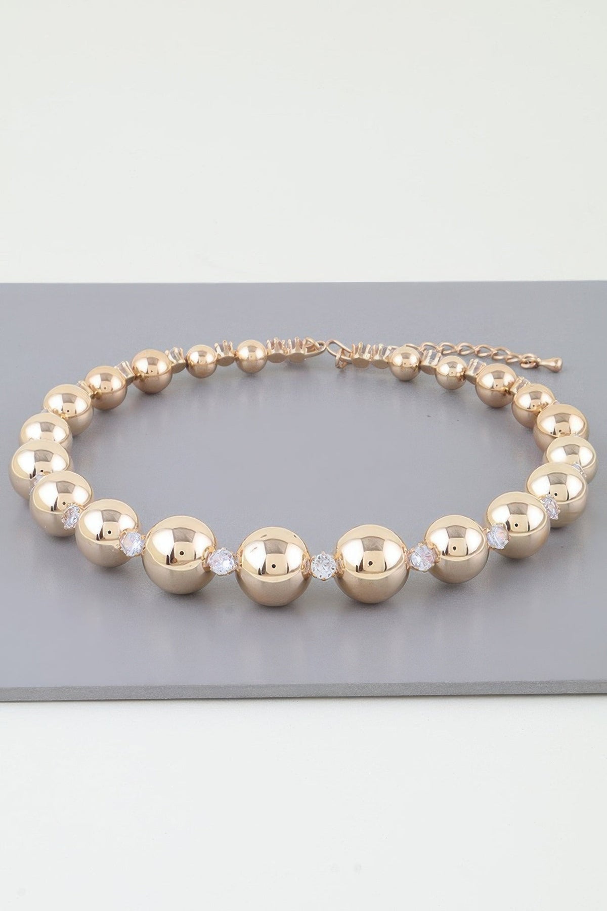Rhinestone Beaded Choker Necklace