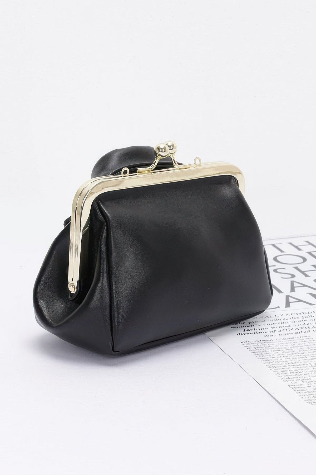 Faux Leather Jacket Style Crossbody Bag
