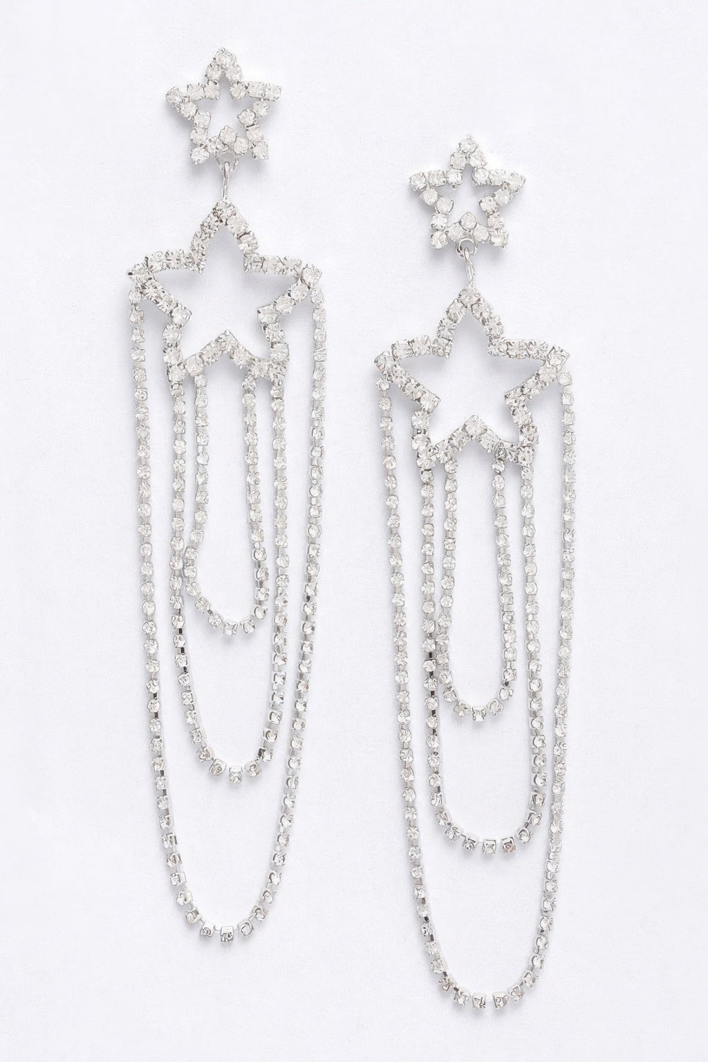 Rhinestone Fringe Earring