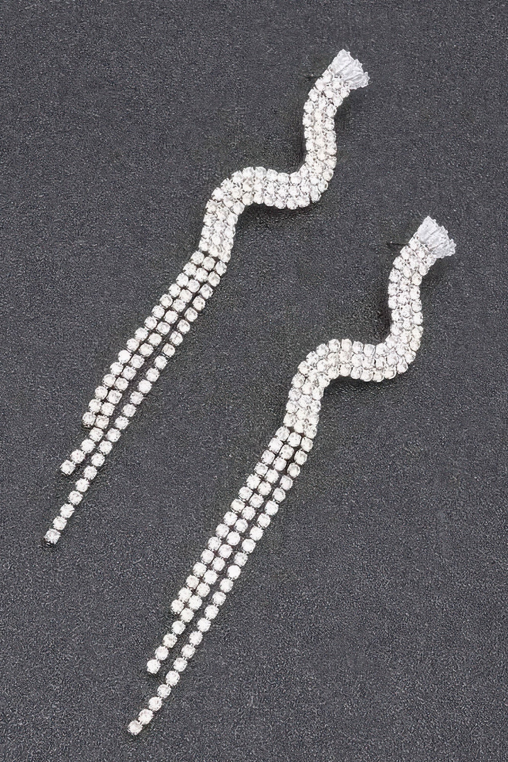 Rhinestone Fringe Earring