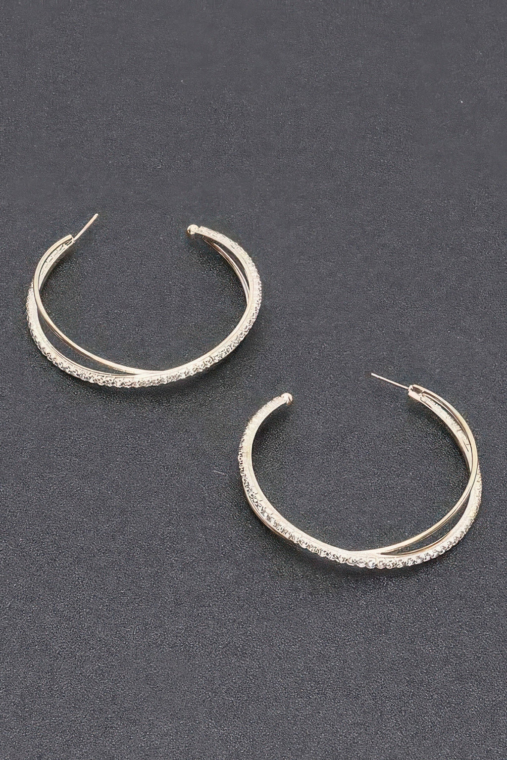 Rhinestone Hoop Earring