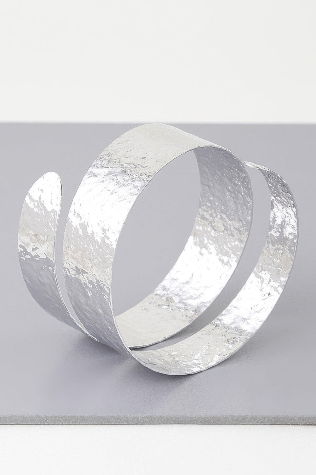 Hammered Wrap Around Cuff Bracelet
