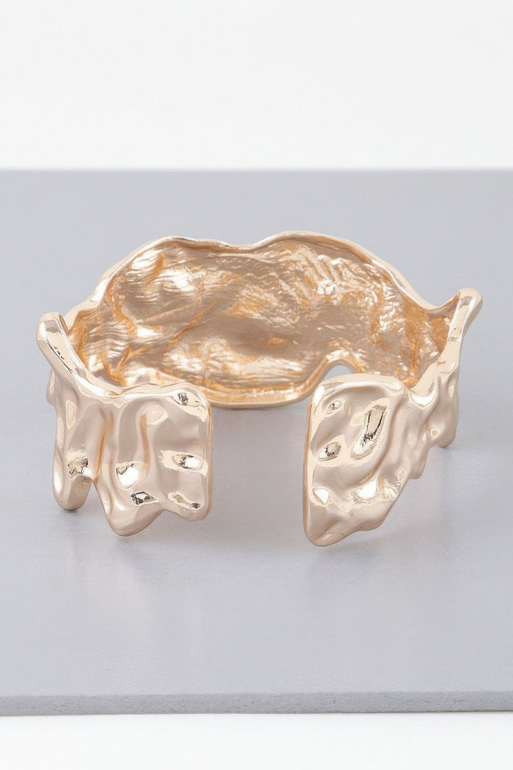 Abstract Ripple Open Cuff Bracelet