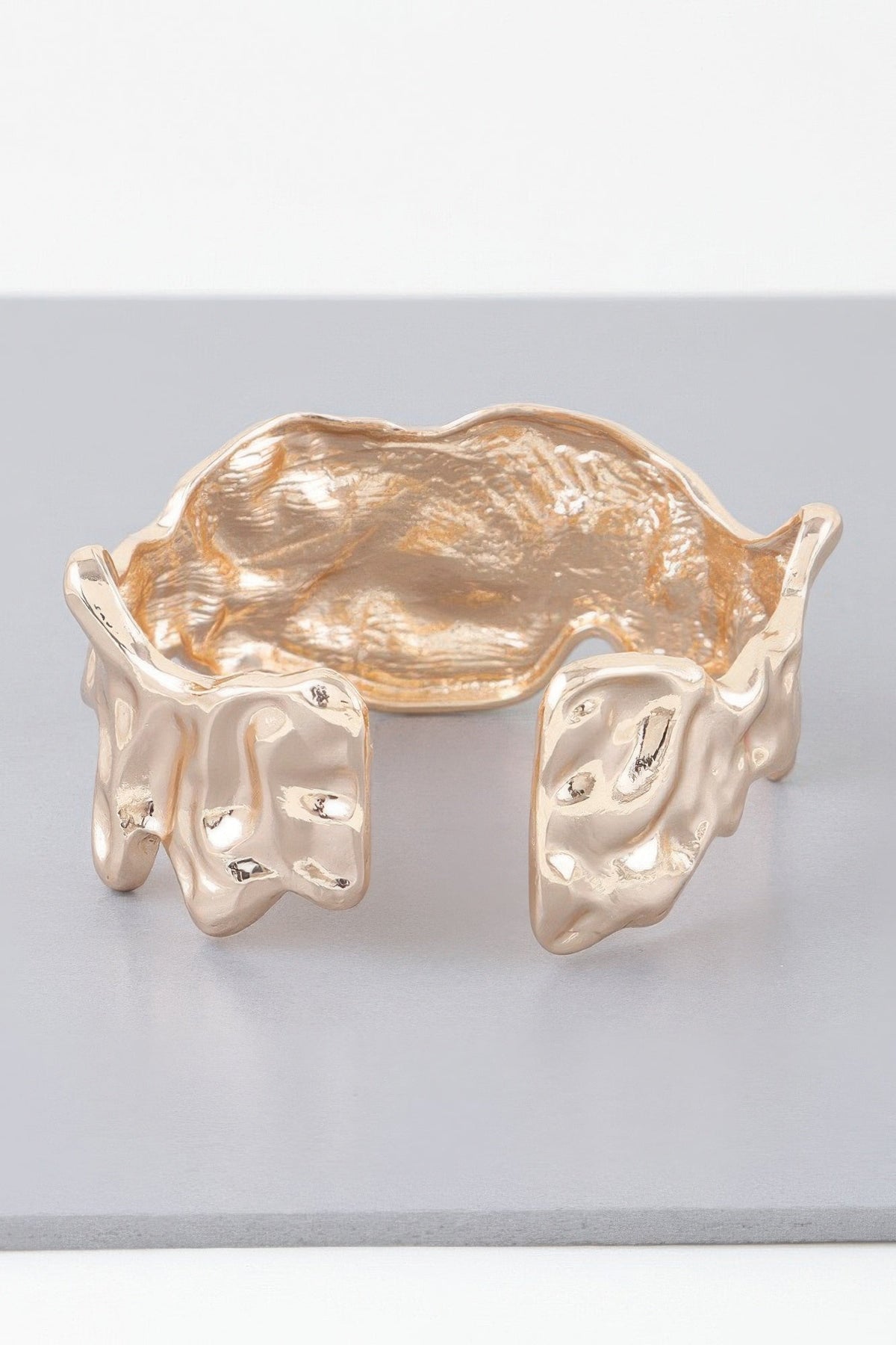 Abstract Ripple Open Cuff Bracelet