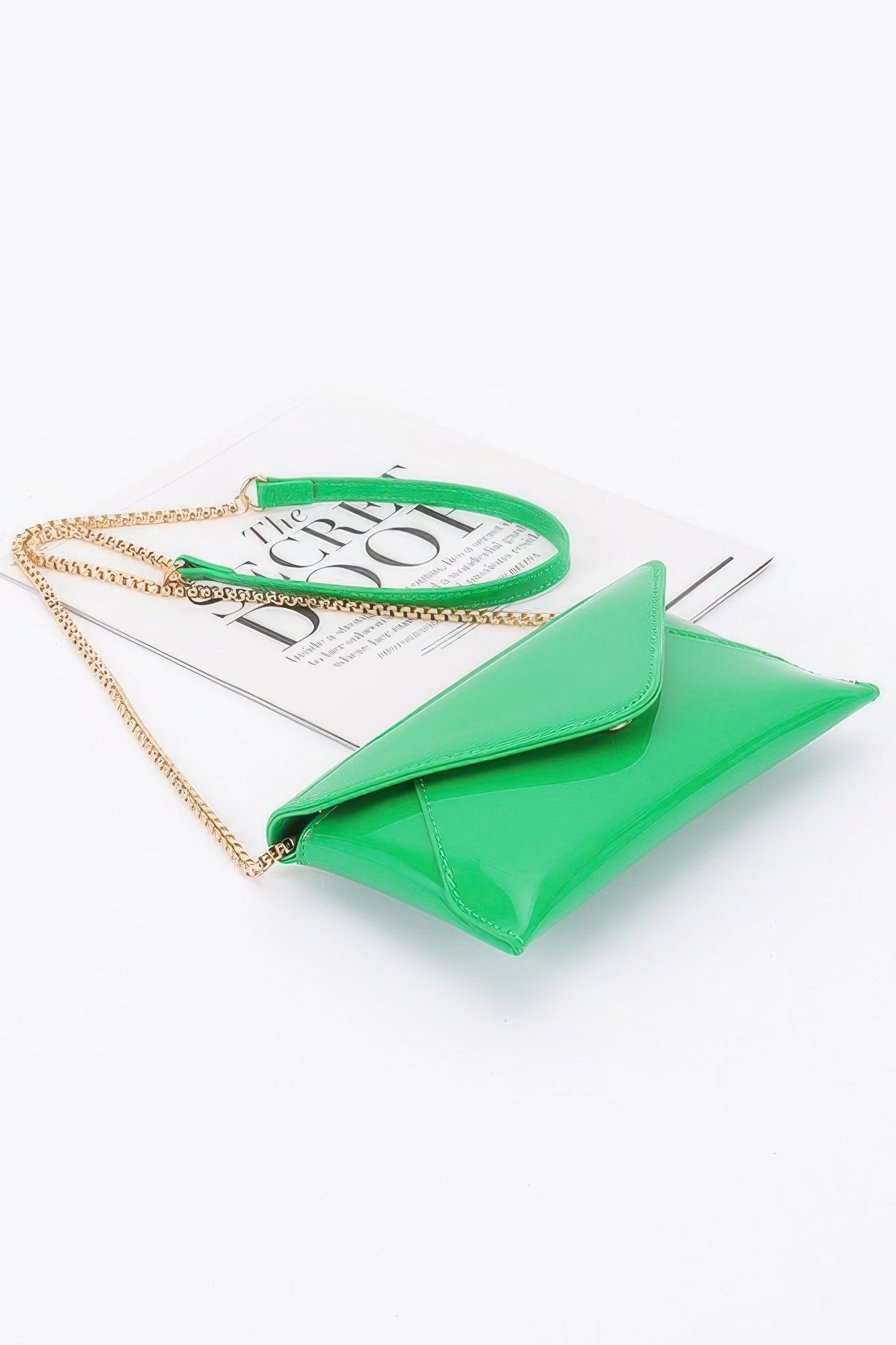 Enamel Envelope Clutch