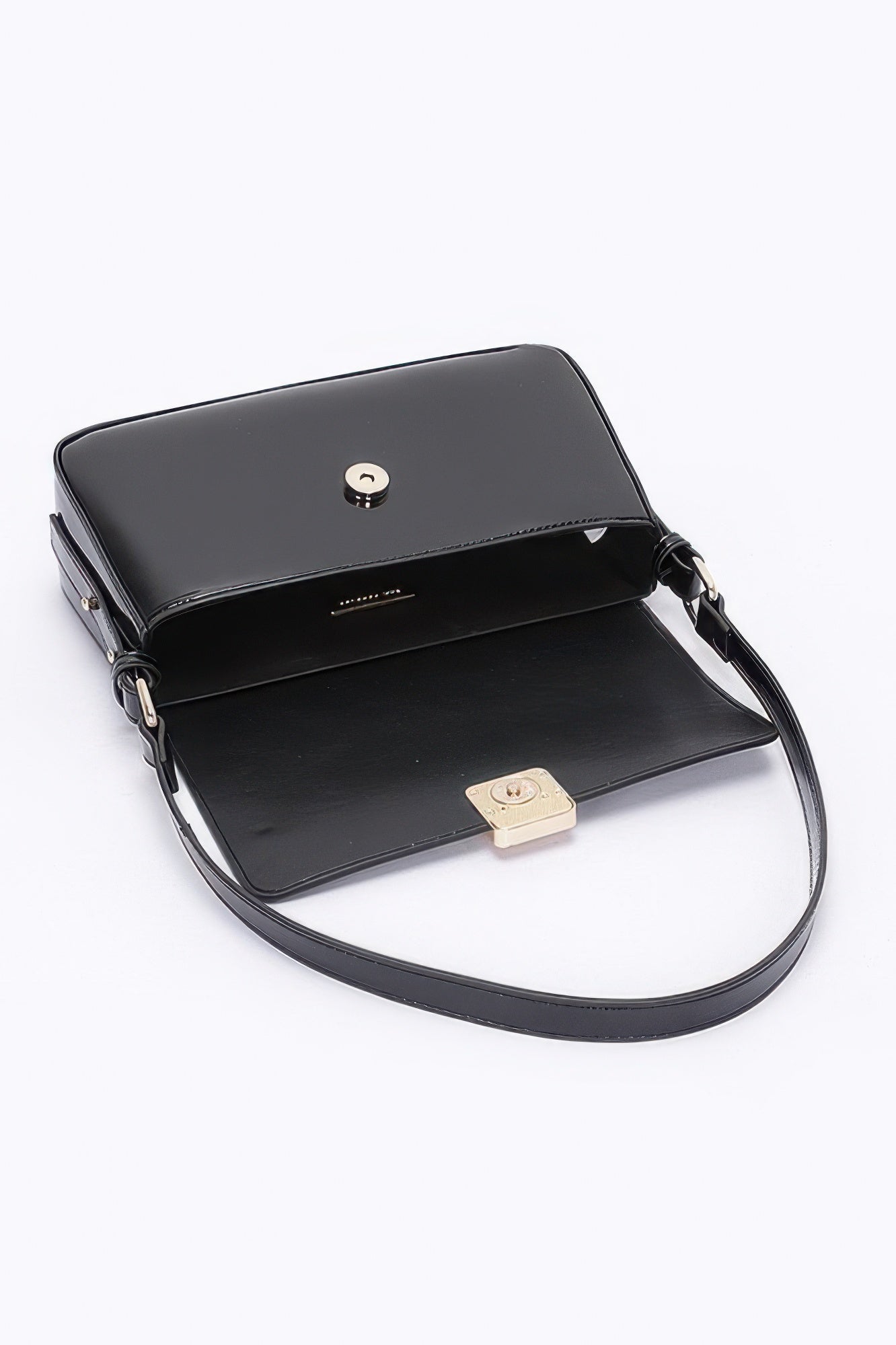 Enamel Flap Shoulder Bag