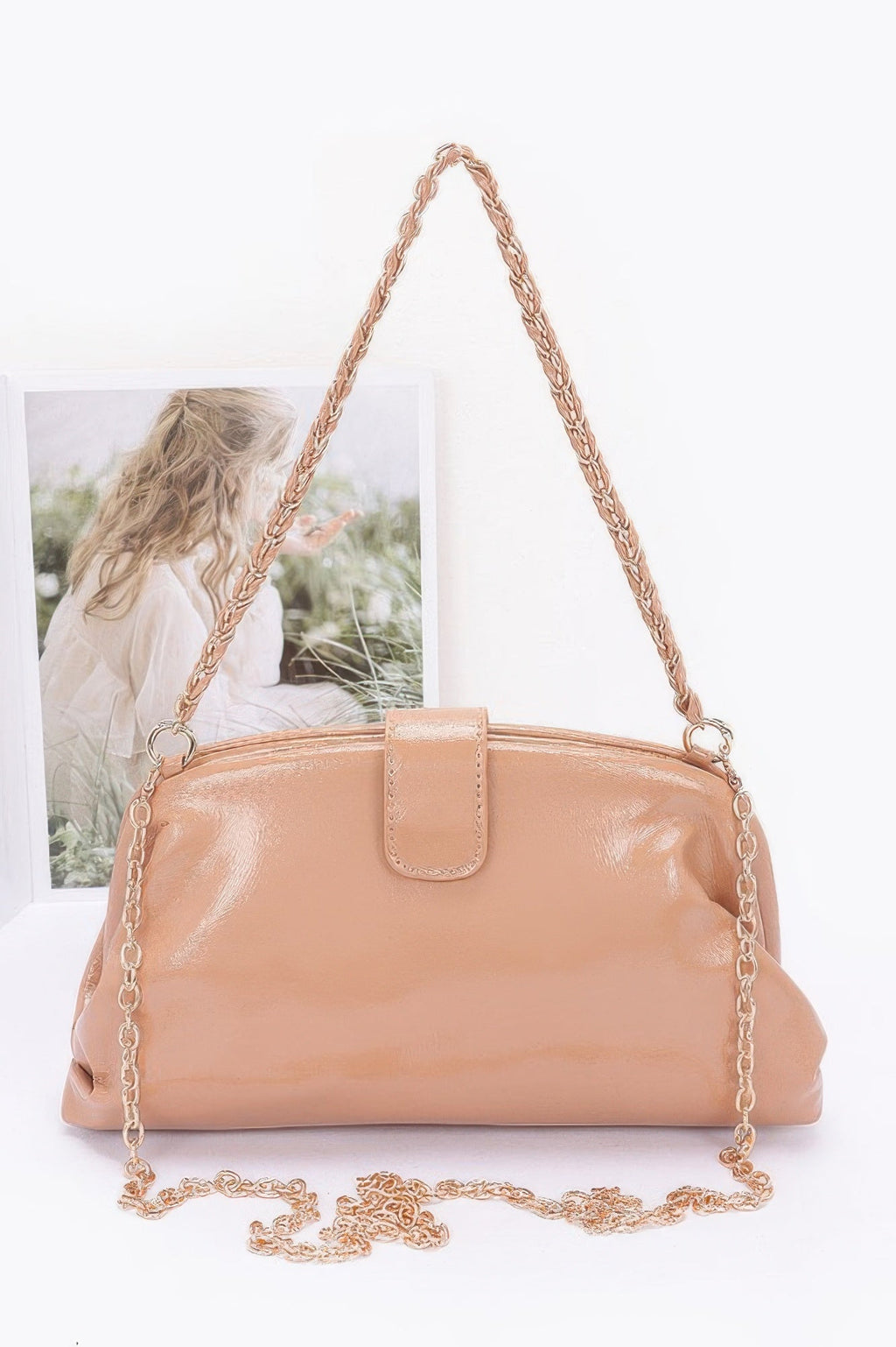 Enamel Frame Shoulder Bag