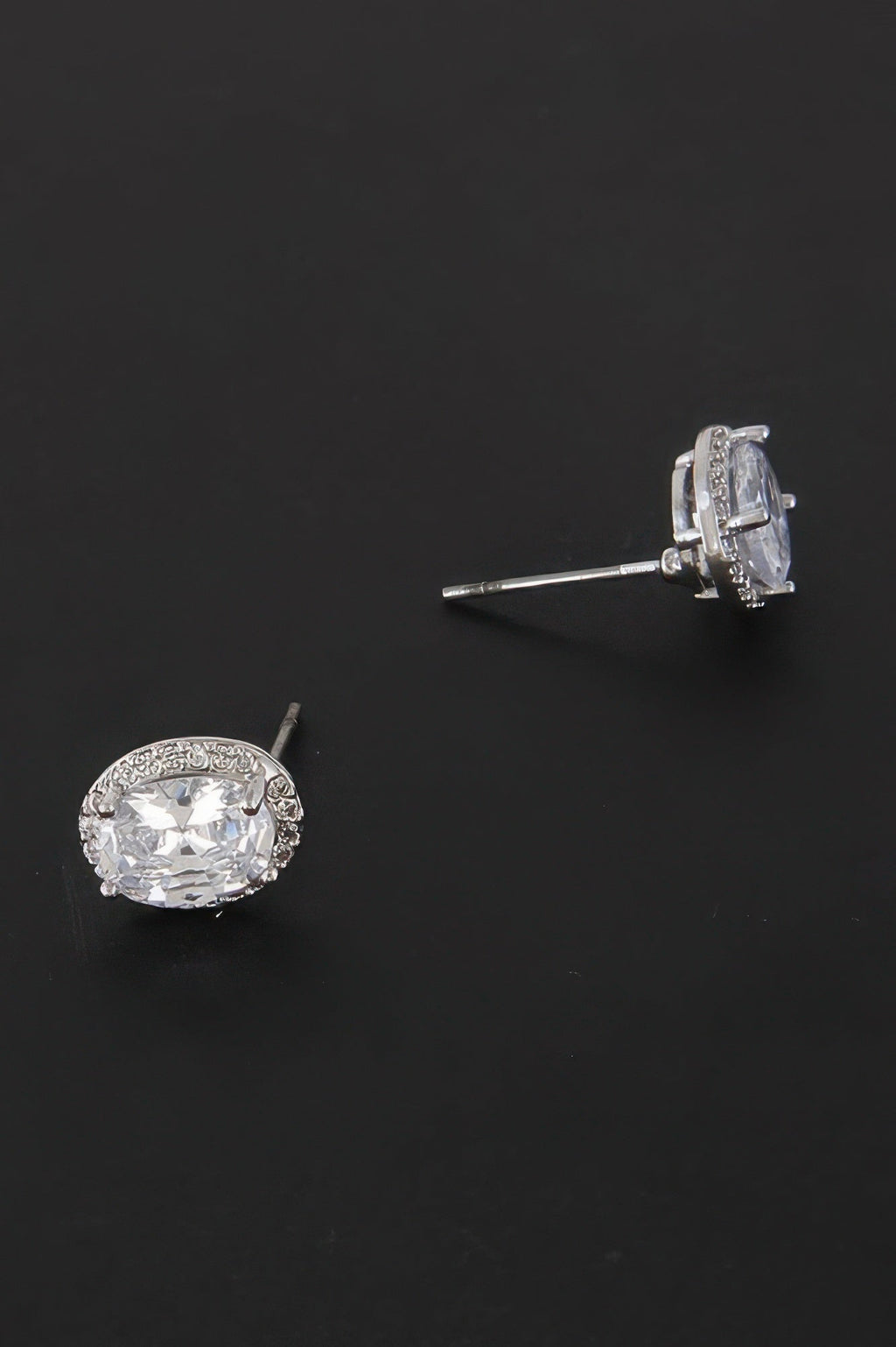 Oval Rhinestone Queen Inspired Earrings