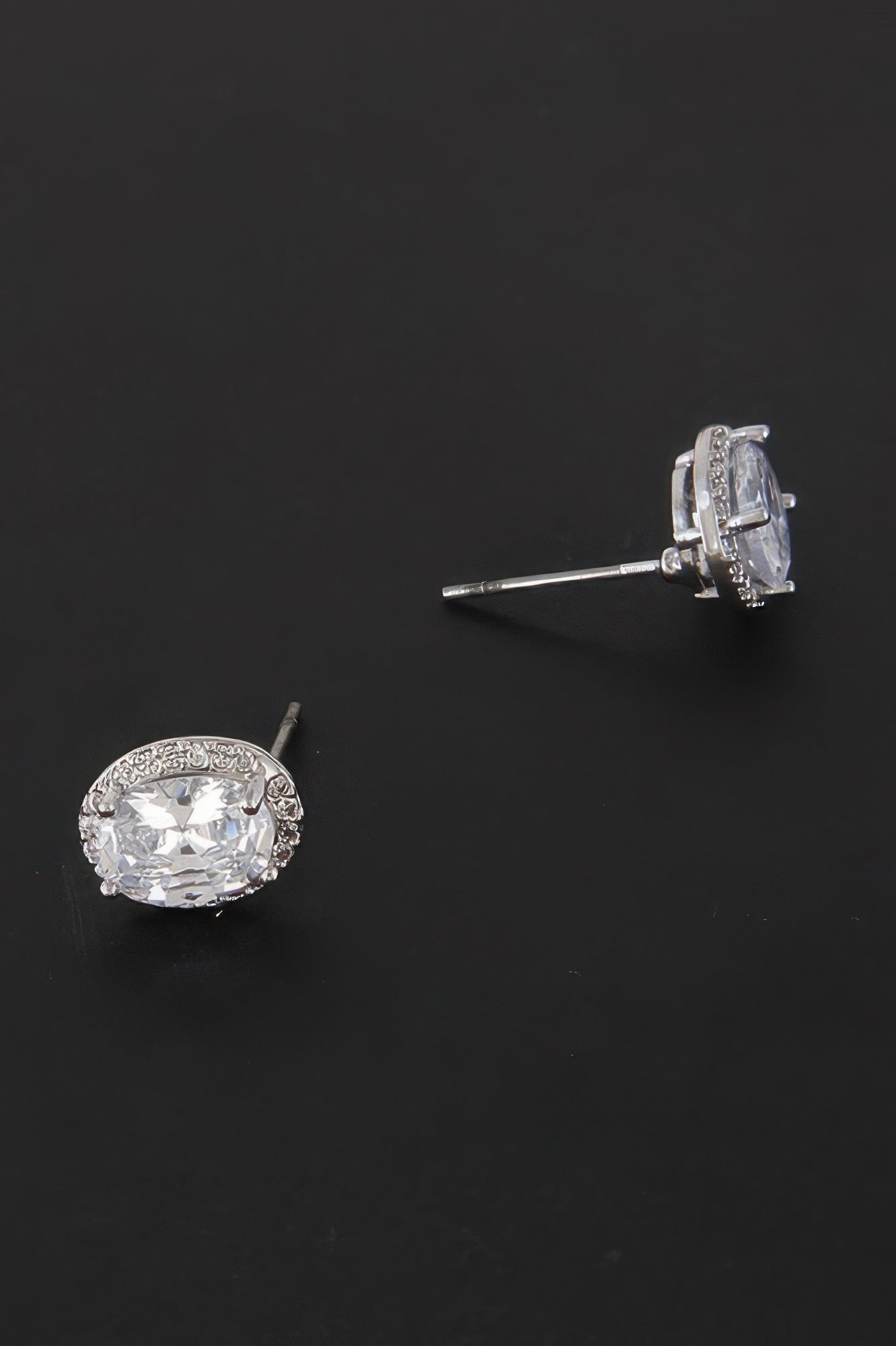 Oval Rhinestone Queen Inspired Earrings