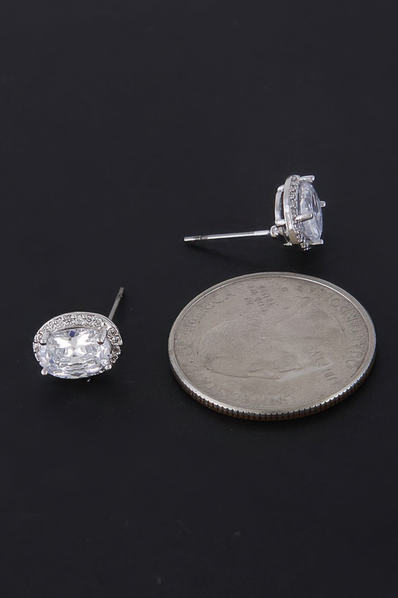 Oval Rhinestone Queen Inspired Earrings
